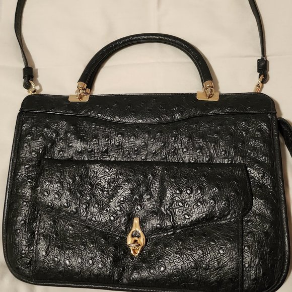 Caprice Bags Vintage Original By Caprice Ostrich Handbagshoulder